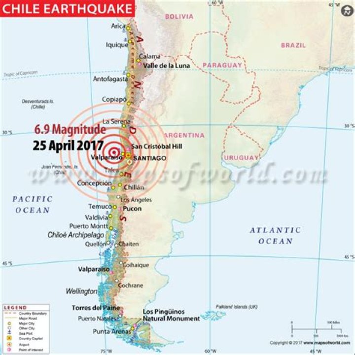 Are earthquakes likely in Chile?