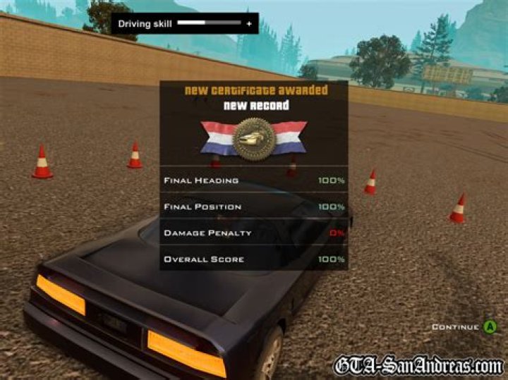 How do you complete driving school in GTA San Andreas PC?