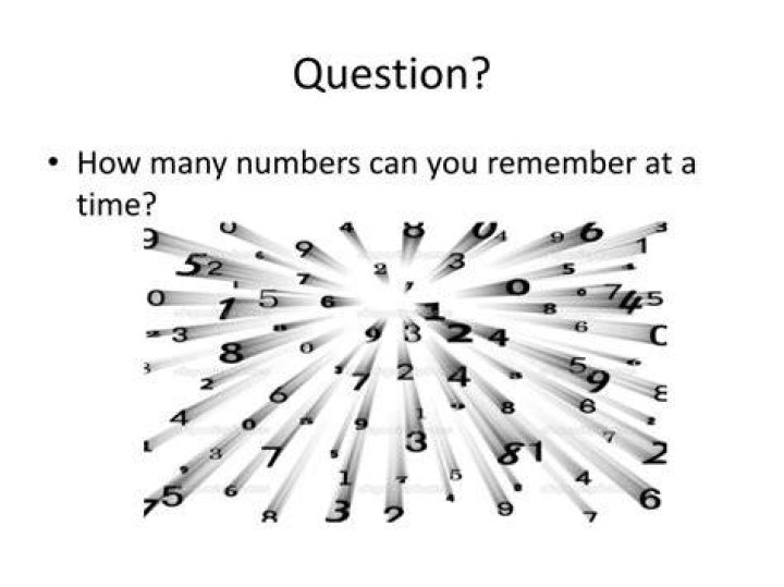 How many number can you remember Test?