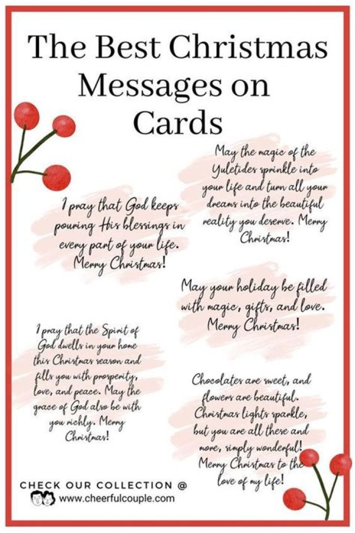 What is the best message for a Christmas card?